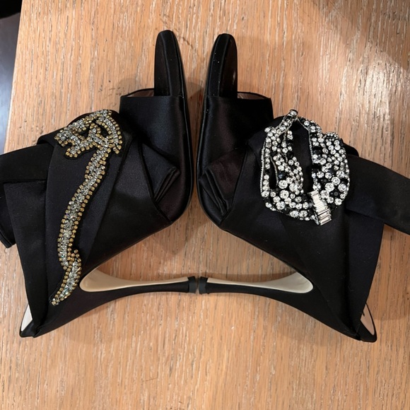 No. 21 Women's Satin Slide Mule Sandals High Heels - Picture 8 of 10